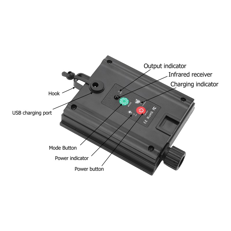 Solar String Light Control Box Automatic Waterproof Adjustable Luminance Solar