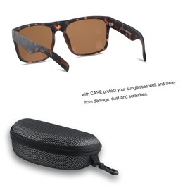 LYZOIT Extra Large Sunglasses for Big Wide Heads Mens Polarized XL Oversized Square Sun Glasses Tortoise