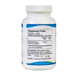 KALA HEALTH MSMPure MSM Tablets – 1,000 mg US-Made MSM per Tablet for Joint Health, Skin Appearance, Hair & Nail Support – Coated for Easy Swallowing, Tasteless – 120 Count