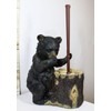 Rustic Whimsical Black Bear Stinky Potion Toilet Brush And Holder