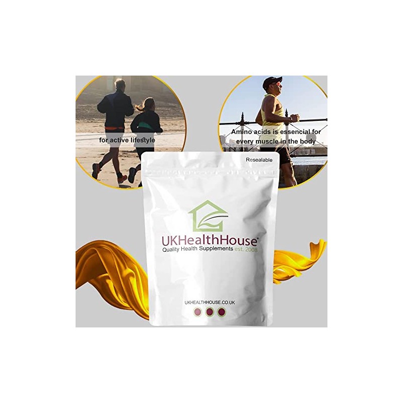 UKHealthHouse L-Glutamine Amino Acids 600mg x 1000 Capsules Rapid Release