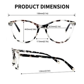 VOOGLAM Cateye Blue Light Glasses for Women Anti Eyestrain Dry Eyes Computer Phone TV Eyewear