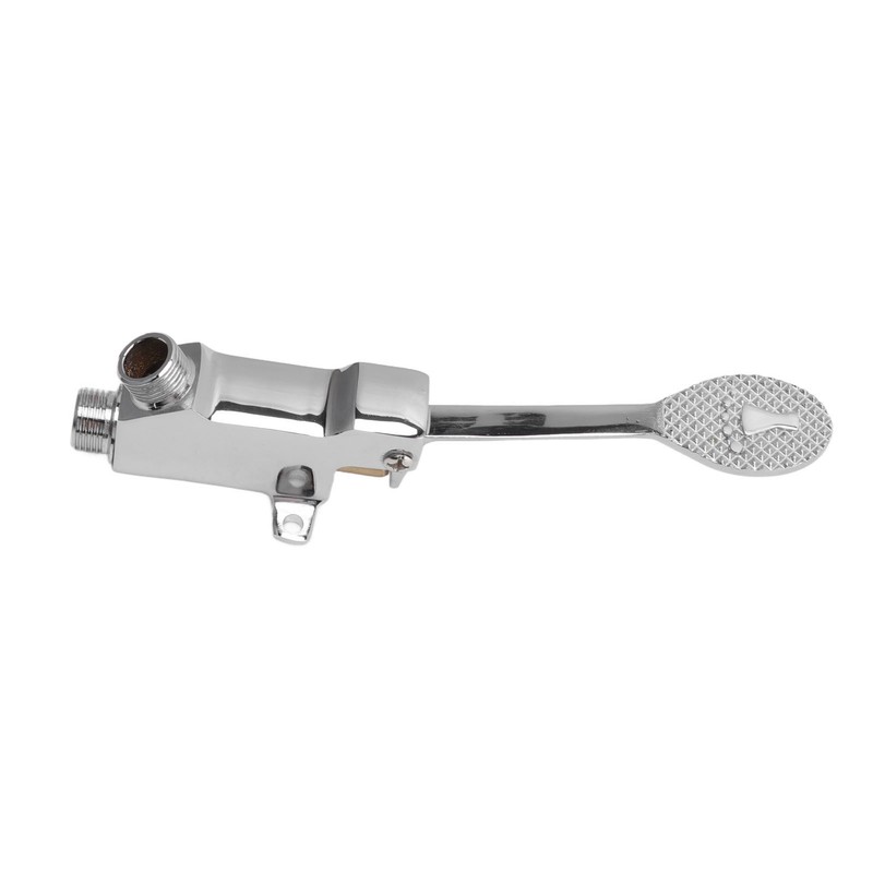 Foot Pedal Faucet Set Stainless Steel Hands Free Silver Touchless