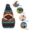 NISENASU Aztec Geometric Print Sling Bag Crossbody Backpack,Southwest Indian Native