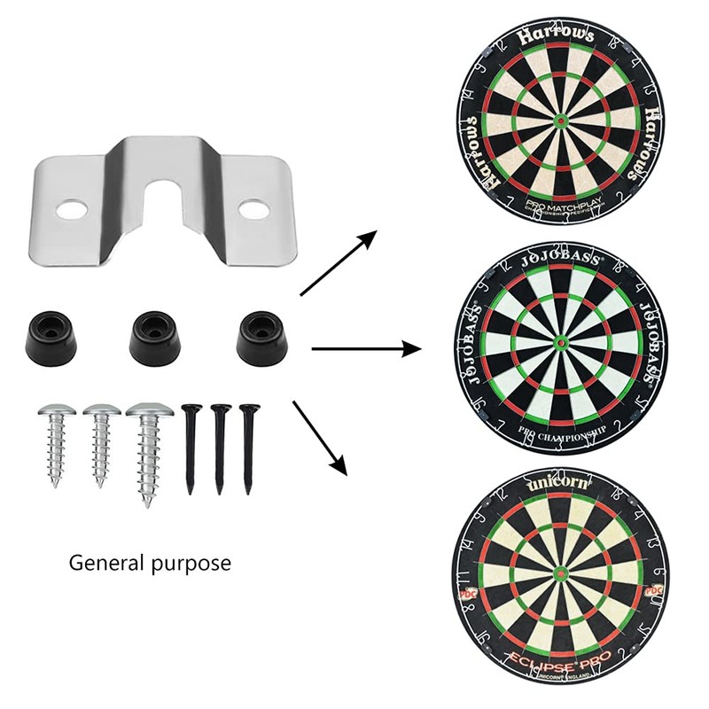 ZHIQIN 2 Sets Dartboard Holder Wall Hanging Bracket Set Screws