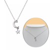 JEYFEL 925 Solid Sterling Silver Jewelry Moon & Star CZ