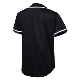EALER BJ80 Series Mens Baseball Jersey Button Down Shirts Short Sleeve Hipster Hip Hop Sports Uniforms