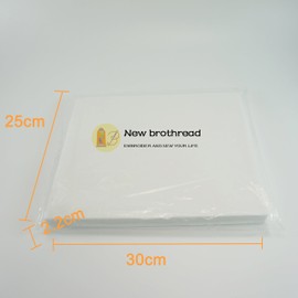 New brothread Tear Away Machine Embroidery Stabilizer Backing 10"x12" - 100 Precut Sheets - Medium Weight 1.8 oz - Fits 5x7 Hoops
