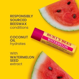 Burt's Bees 100% Natural Origin Moisturising Lip Balm, Watermelon, 4 Tubes
