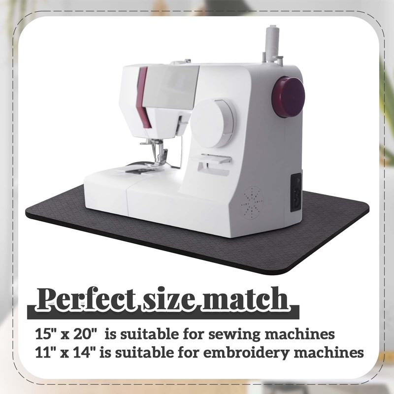 Drydiet 2 Pcs Sewing Machine Muffling Mat Pedal Mat Sewing