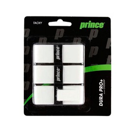 Prince Overgrip Dura Pro Plus Set of 3 Grips, Overgrip Dura Pro Plus 3er, Weiß, Standard White