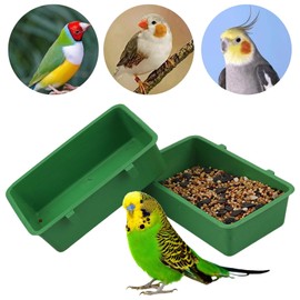 Bird Water Bowl for Cage Bathtub for Bird Cage Bird Bath for Cage Feeding Bowl Bird Flat Bird Feeding Bowl Hanging Bath for Parrot for Birds, Rabbits, Chickens, Ducks etc. Pack of 10