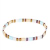 Sonateomber Tila Flat Beaded Stretch Bracelets for Women, Trendy Stackable