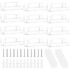 WinHoliLux 12Pcs Clear Acrylic Vinyl Record Wall Mount Shelves