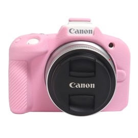 Easy Hood R50 Camera Case, Buttons Marking Protective Camera Cover for Canon EOS R50 Mirrorless Vlogging Camera, Soft Silicone Case Lightweight Body Skin Bag Cover Pink