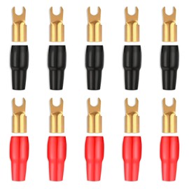 10Pcs 4 Gauge Wire Connectors, 4-Gauge Spade Terminals for Speaker Wire