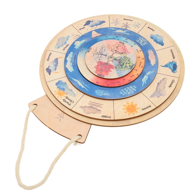 Kids Cognitive Calendar Clock Weather Cloud Seasons Temperature Early Learning