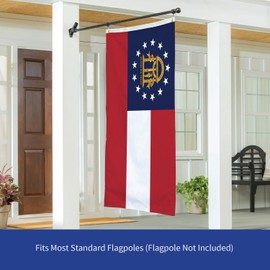 Evergreen Georgia State Flag 3x5 Outdoor Double Sided, United States Flags for Outside with Grommets, 3-Ply Banners for Garden Patio, Indoor Wall Decor for Room, Works with Standard Estate Flag
