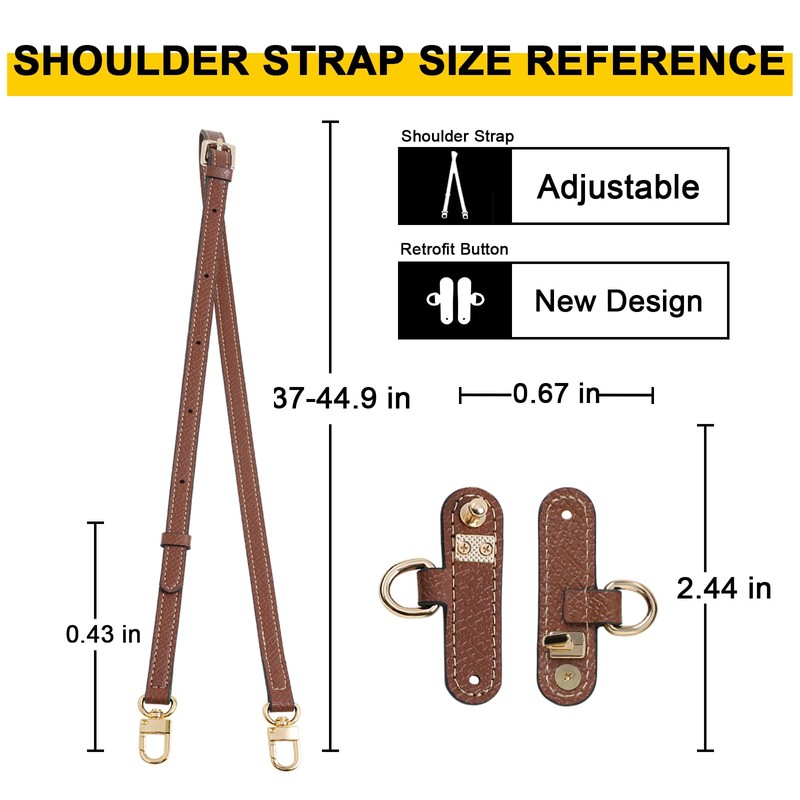 LOUKAYCCI Mini Bags Leather Shoulder Strap for Longchamp Mini Bag