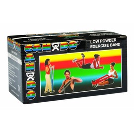 Cando-1211054 CanDo Low Powder Exercise Band, 6 yard Roll, Black: X-Heavy