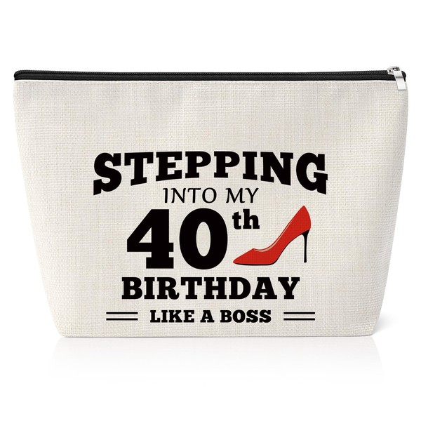 40th Birthday Gifts for Her Women Turning 40 Makeup Bag