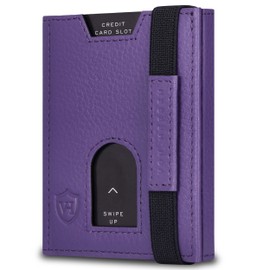 Von Hessen Slim Wallet with RFID Protection – Card Case for Men and Women – Mini Leather Wallet – Small Wallet – Wallet, Violet