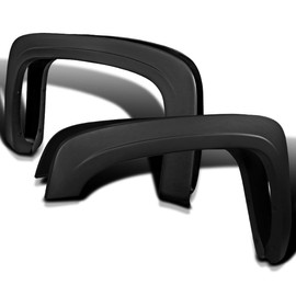 Spec-D Tuning 4PC Front + Rear Factory Style Black Fender Flares Compatible with 2007-2013 Chevy Silverado 1500 2500HD 3500HD