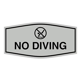 Signs ByLITA - Letrero de lujo sin buceo con cinta adhesiva, se monta en cualquier superficie, resistente a la intemperie, uso en interiores y exteriores (Lt Gray), grande