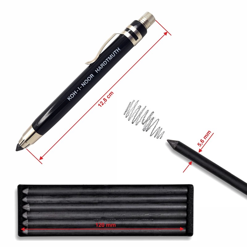 Koh-I-Noor 5359 Mechanical Pencil 5.6 mm - Metal Lead Holder