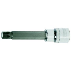 KS Tools 918.1694 1/2" CHROMEplus Bit socket spline (XZN), long, M10