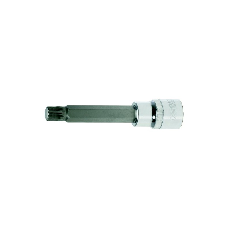 KS Tools 918.1694 1/2" CHROMEplus Bit socket spline (XZN), long,