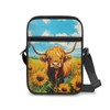 UOIMAG Cute Highland Cow Crossbody Bag for Women Small Zipper