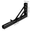 SHEUTSAN 6 PCS 10 Inch Folding Shelf Brackets, Black Folding