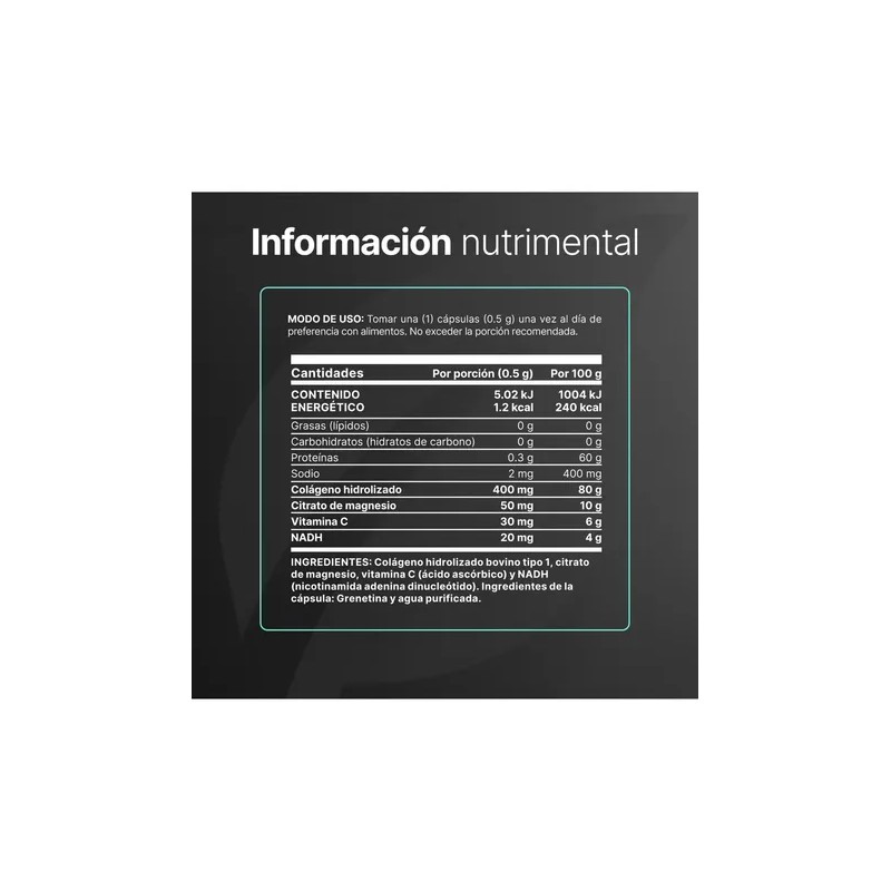Nadh 180 Cápsulas Días Consumo Veces Más Producto Otros Nicotinamida