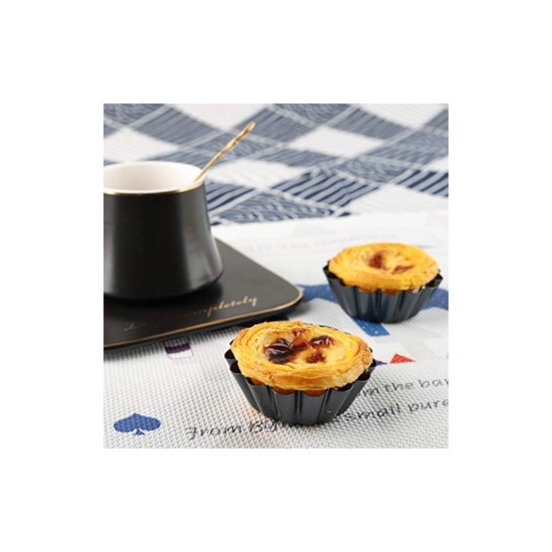 Egg Tart Mold Set of 12 Carbon Steel Upgrade Bigger