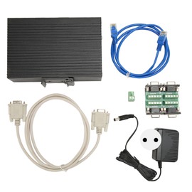 Serial Server 4 Ports Industrial Guide Rail Type for Device RS232 485 422 to Ethernet Converter 100‑240V EU Plug