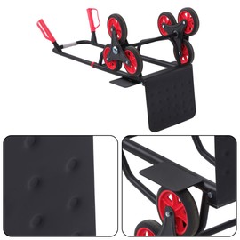 Thomletha Stair Climbing Hand Truck 440lb Capacity Heavy Duty Folding Dolly Cart Alloy Steel Frame with Telescopic Handle and 6 Dual Wheels