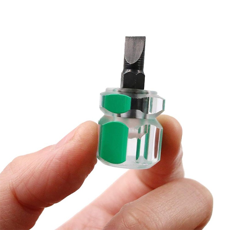 Mini Stubby Screwdriver, 3 Pieces Mini Flat Head Screwdriver with