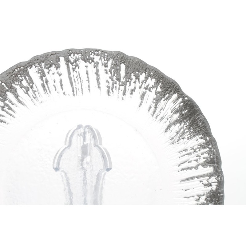 Vetro Felice 349122P Medium Plate Western Tableware Plate, Silver, 8.5