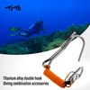 TiTo 1pcs Scuba Diving Hook, Titanium Alloy Scuba Double Diving