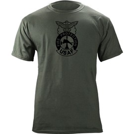 USAMM Air Force Fire Protection Subdued Veteran Patch T-Shirt (X-Large, Green)