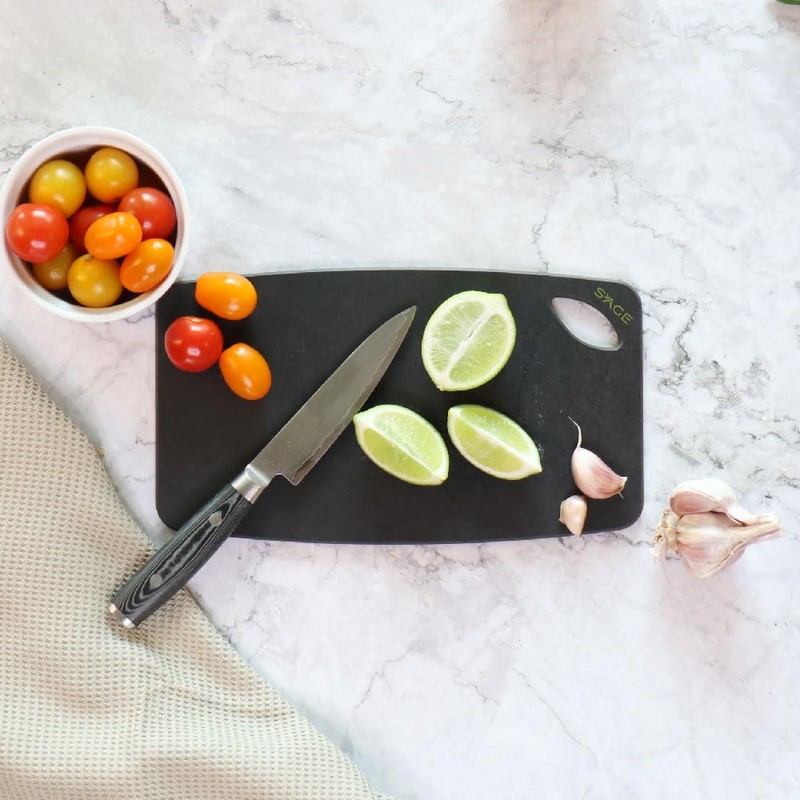 Eco Basics Mini Sage Wood Cutting Board, Black