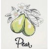 Unbranded BOTANICAL FRUITS AND FLOWERS-PEARS MACHINE EMBROIDERED FLOUR SACK DISH