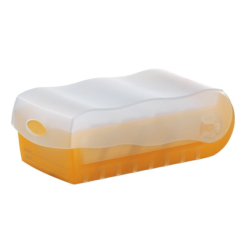 Croco Flashcard File A8 100 Cards Orange Translucent Pack of