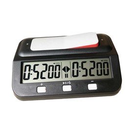 Frediuo International Chess Timer Clock, Digital Chess Clock, Compact Portable Timer Digital Timer, Chess Timer for Chess Accessory, Black