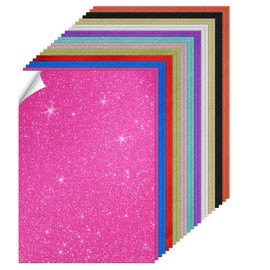 Neiang Glitter Sheets, Set of 22, 11 Colors, A4 Size, Cheering Fan, Color Stickers, Handmade, Material, DIY Crafts, Presentation Goods, Multicolor