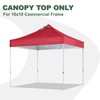 JANCANOPY Red Commercial Replacement Canopy Top for 10x10 Straight Leg