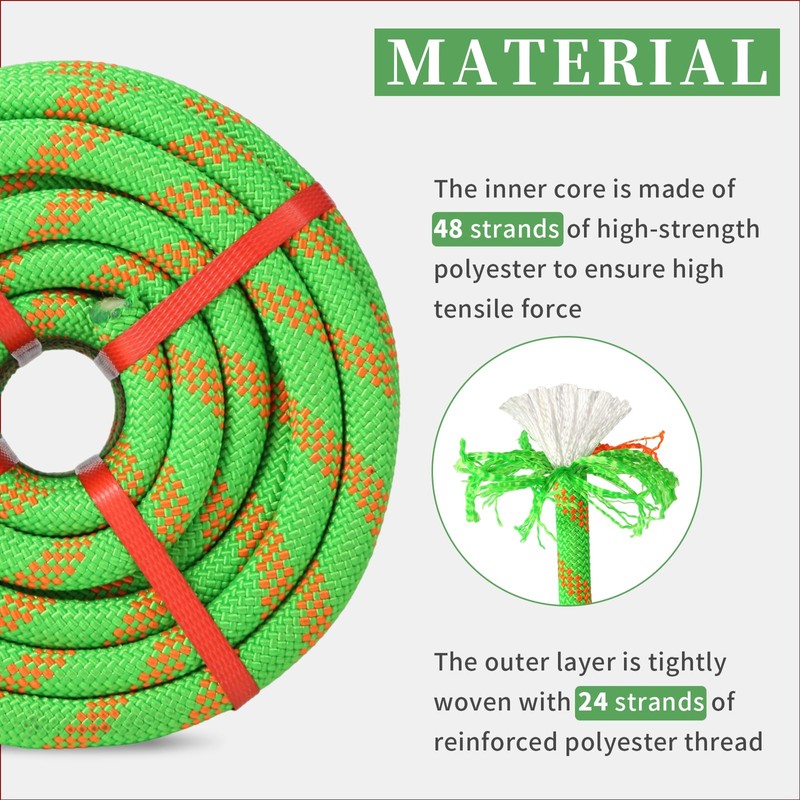 Arborist Rope 5/8in Climbing Rope Tree Rope for Outdoor Climbing