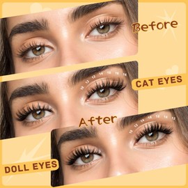 QUEWEL Manga Cluster Lashes, C Curve Individual Eyelashes with Clear Band, 120PCS Natural Look Lash Clusters DIY at Home for Beginner(DHFD-QX)
