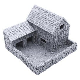 EnderToys Farm Pig Pen by Printable Scenery, 3D Printed Tabletop RPG Scenery and Wargame Terrain 28mm Miniatures